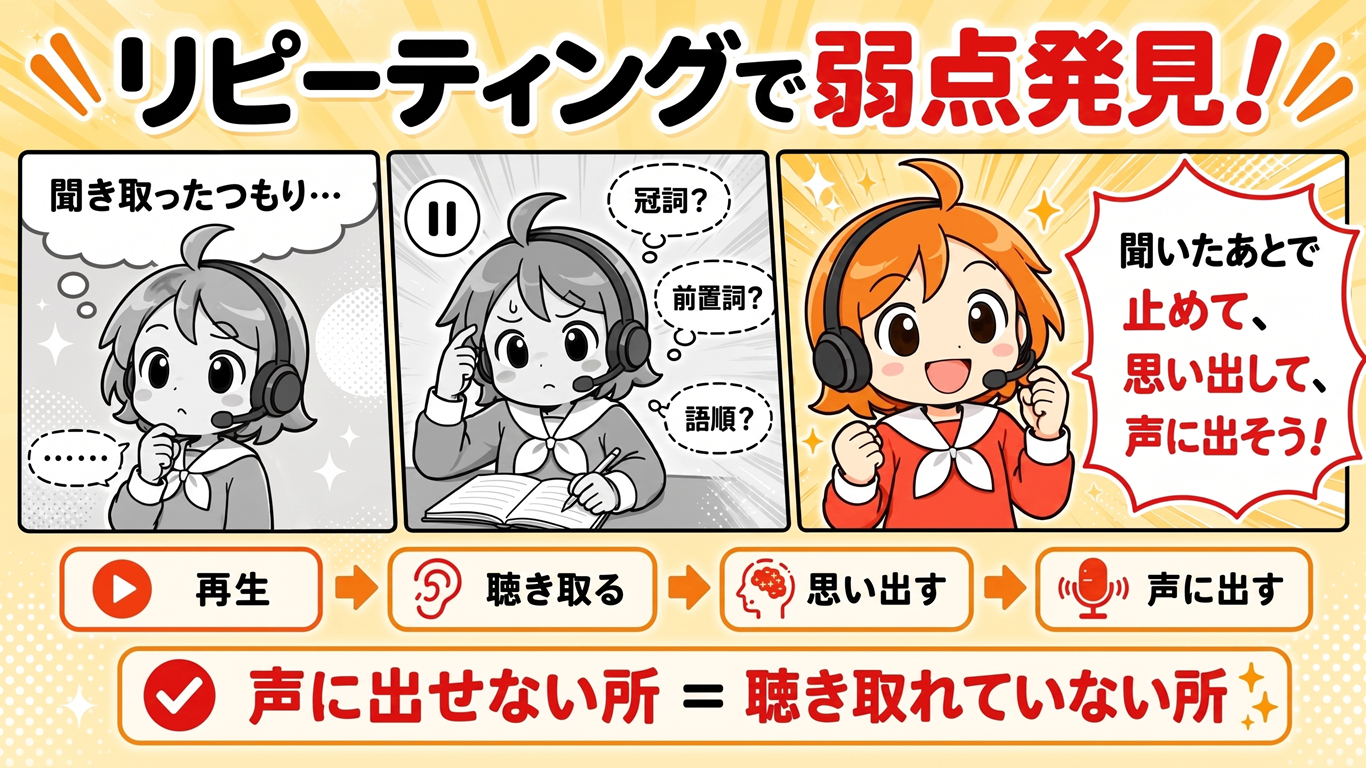 リピーティングで弱点発見